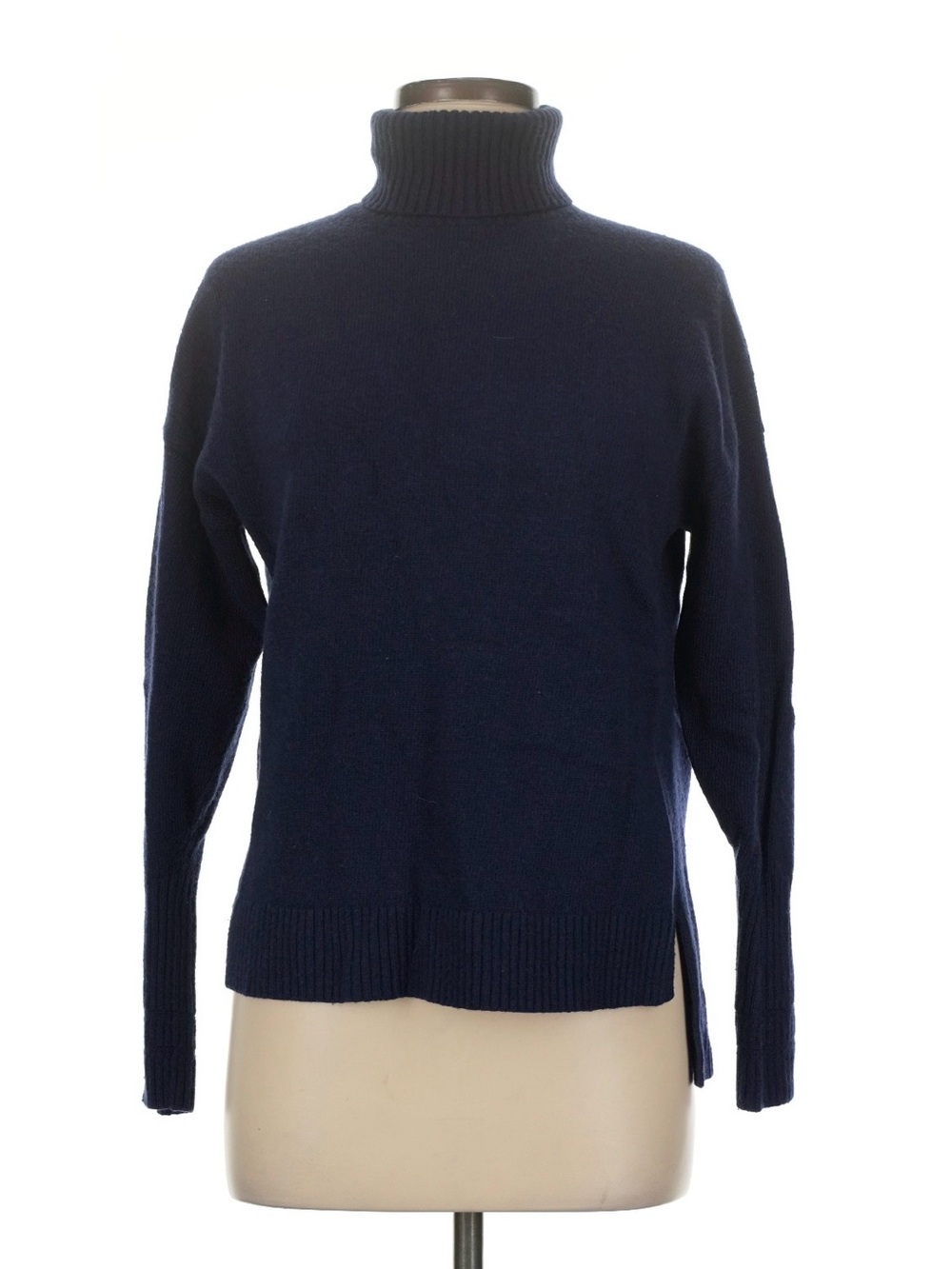 J. Crew Women’s Navy Wool Blend Turtleneck Sweater - Size Medium